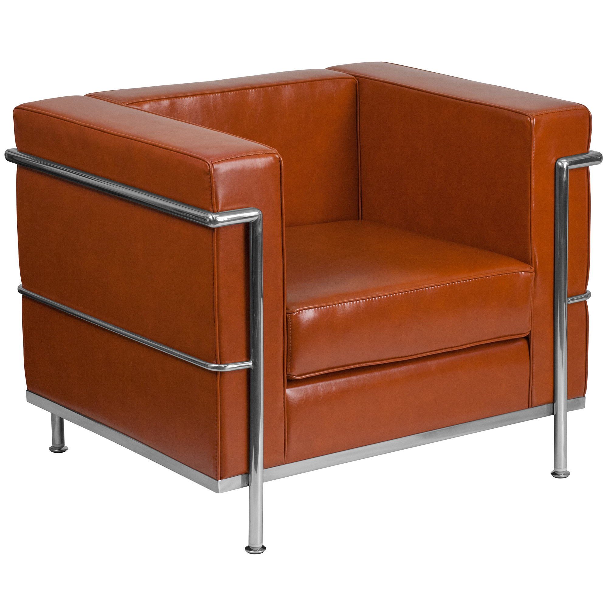 Flash Furniture, Cognac LeatherSoft Chair with Double Bar Frame, Included (qty.) 1 Model# ZBREG8101CHCOG